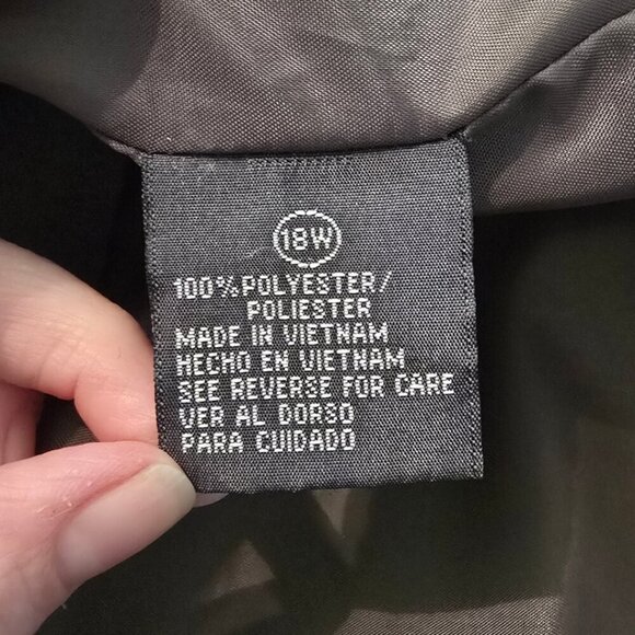 Giorgio Sant' Angelo Vintage Olive Green Single Breasted Blazer Sz 18W - Picture 8 of 9